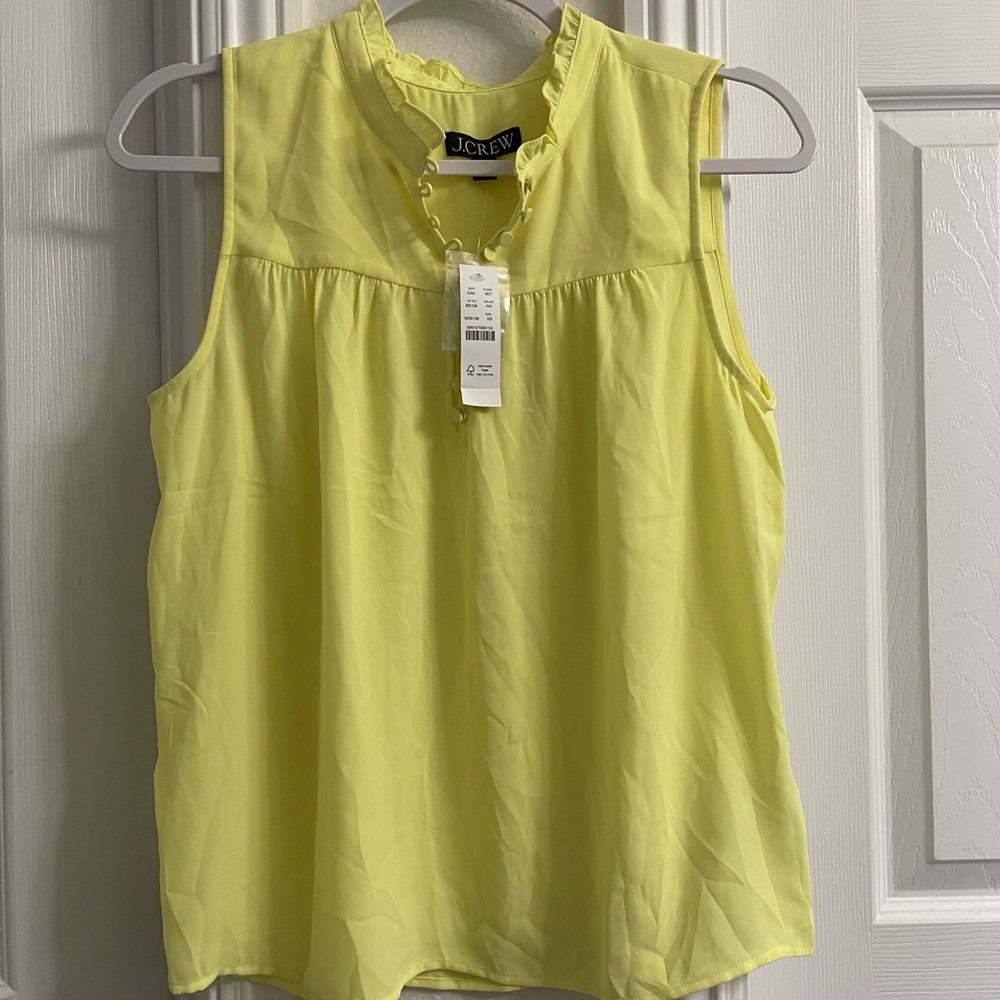 J. Crew NWT Women's Yellow Sleeveless Top